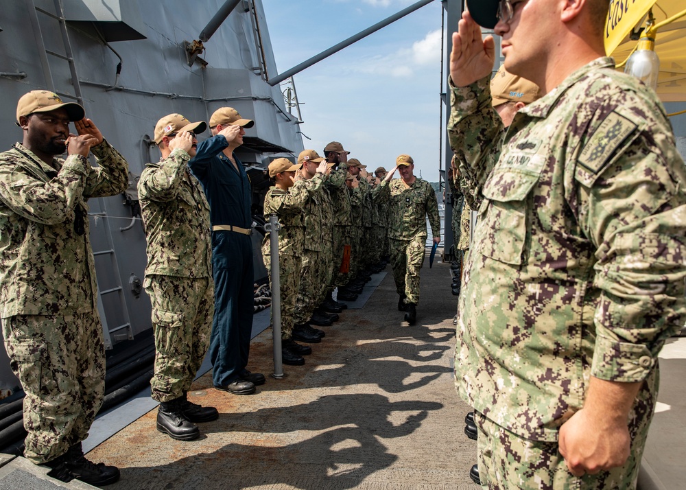 USS John Finn (DDG 113) Conducts Change of Command Ceremony, Sept. 20