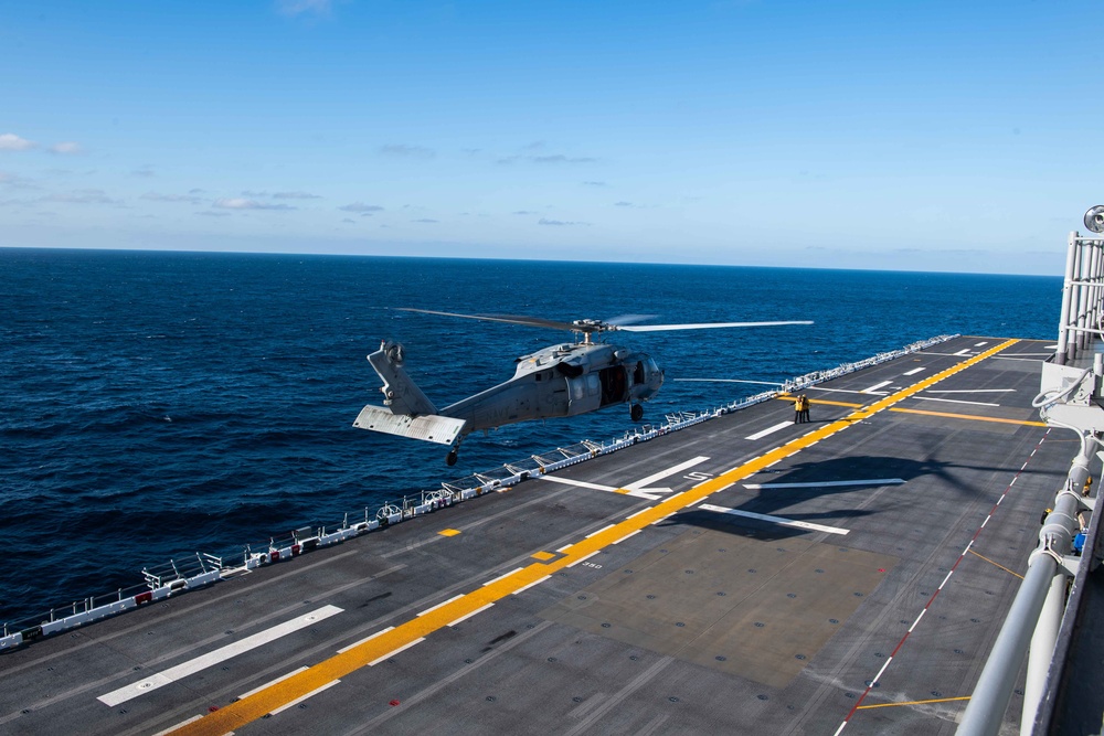 Boxer Flight Operations with Helicopter Sea Combat Squadron (HSC) 3