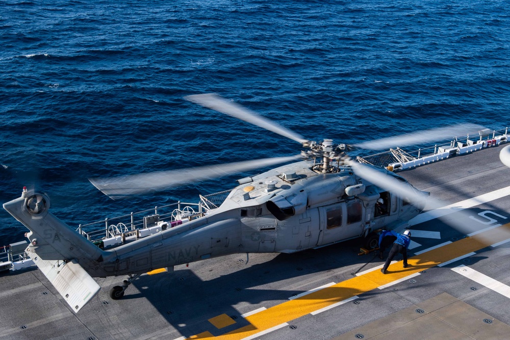 Boxer Flight Operations with Helicopter Sea Combat Squadron (HSC) 3