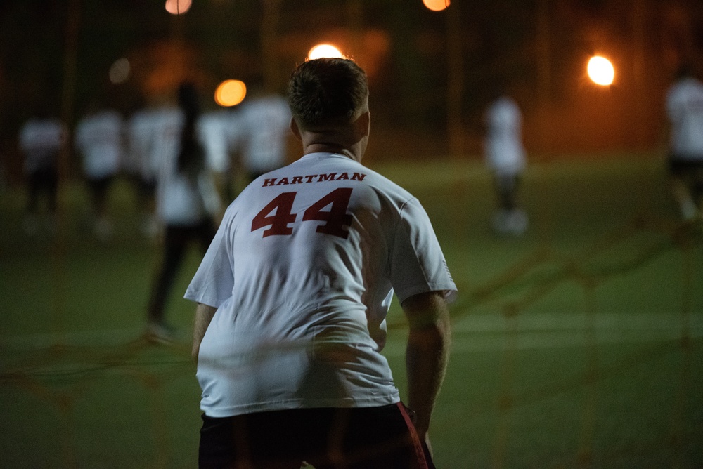 USAF and RSAF hold coalition soccer match