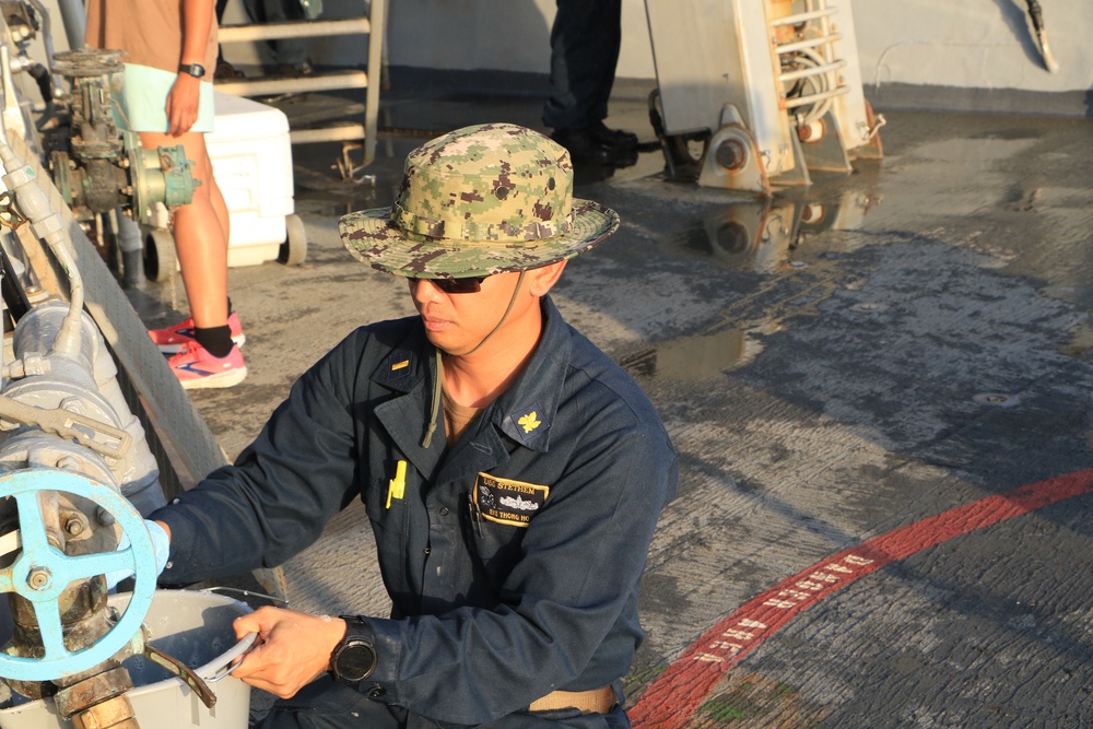 USS Stethem Chief Pinning Ceremony and Replenishment-at-Sea