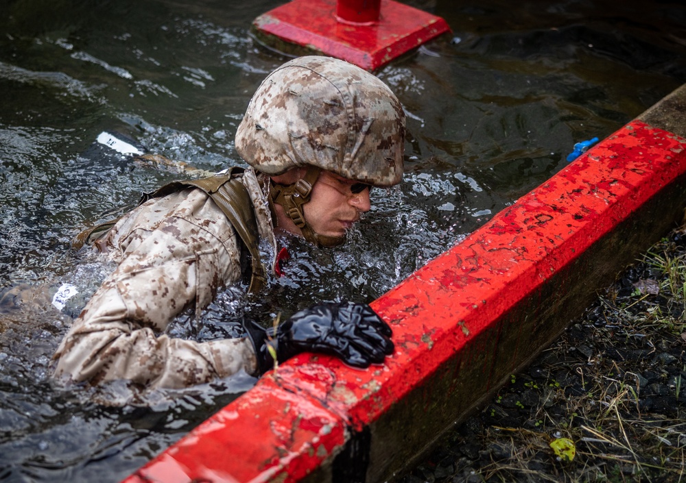 U.S. Marine Corps candidates with Officer Candidate School conduct the Leadership Reaction Course 2