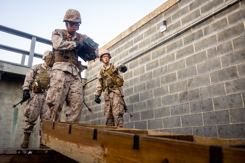 U.S. Marine Corps candidates with Officer Candidate School conduct the Leadership Reaction Course 2