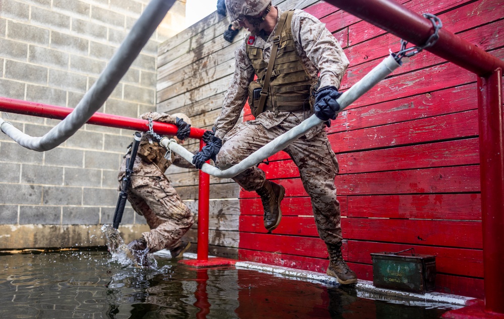 U.S. Marine Corps candidates with Officer Candidate School conduct the Leadership Reaction Course 2