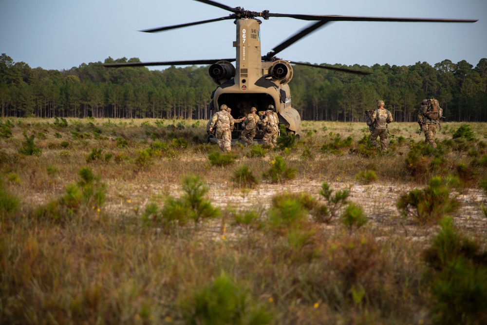 U.S. Army Best Squad Competition Day 7 helicopter movement