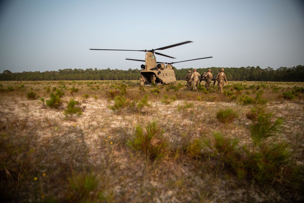 U.S. Army Best Squad Competition Day 7 helicopter movement