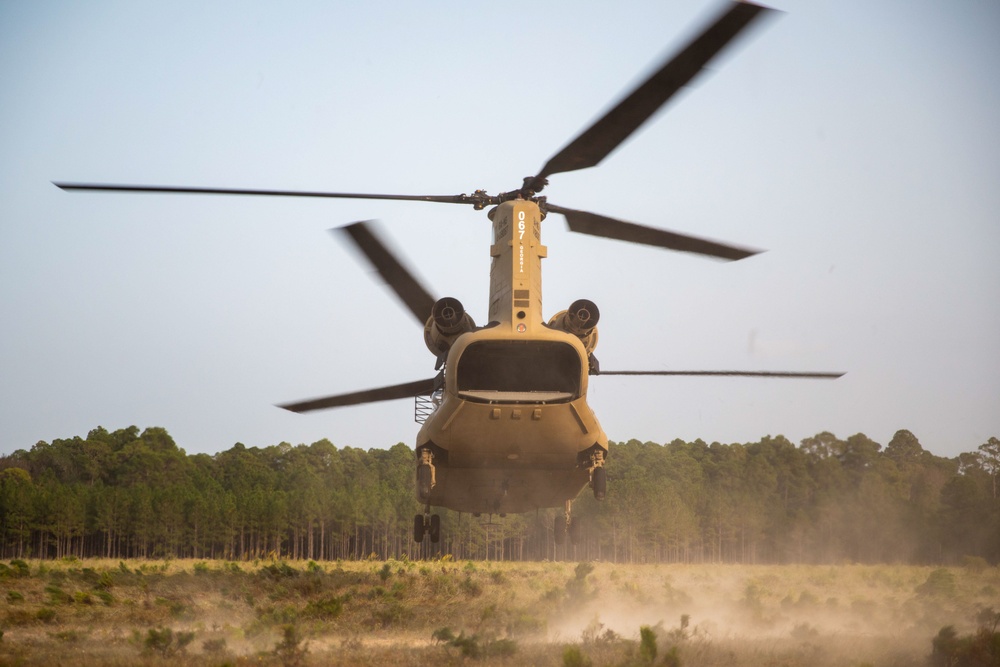 U.S. Army Best Squad Competition Day 7 helicopter movement