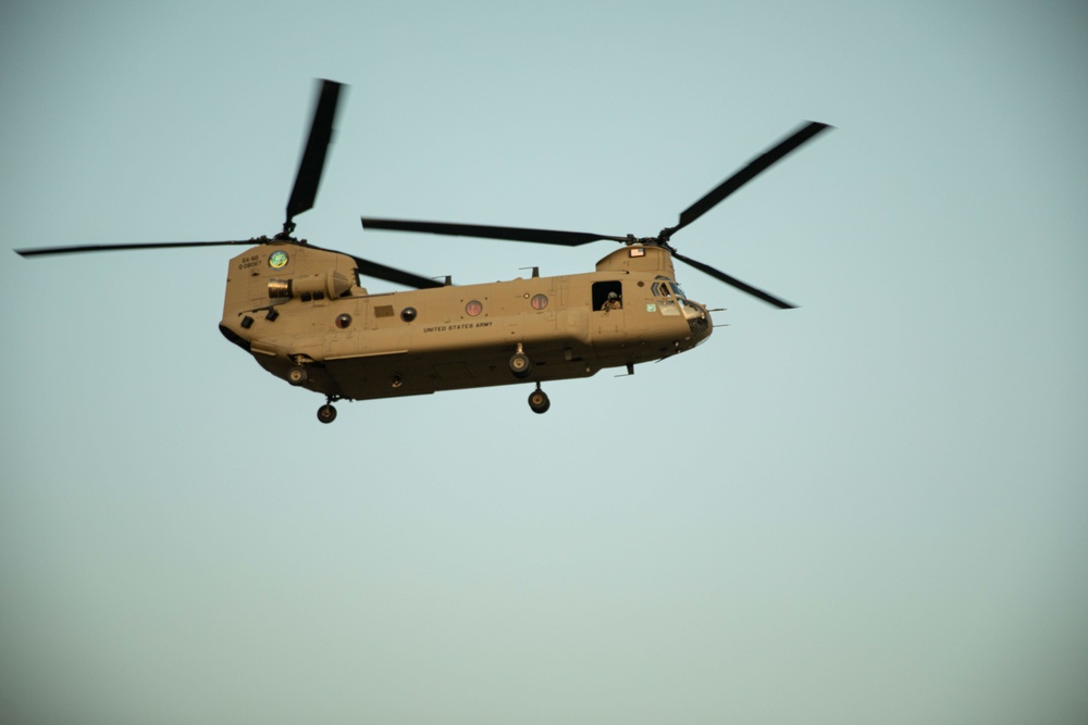 U.S. Army Best Squad Competition Day 7 helicopter movement