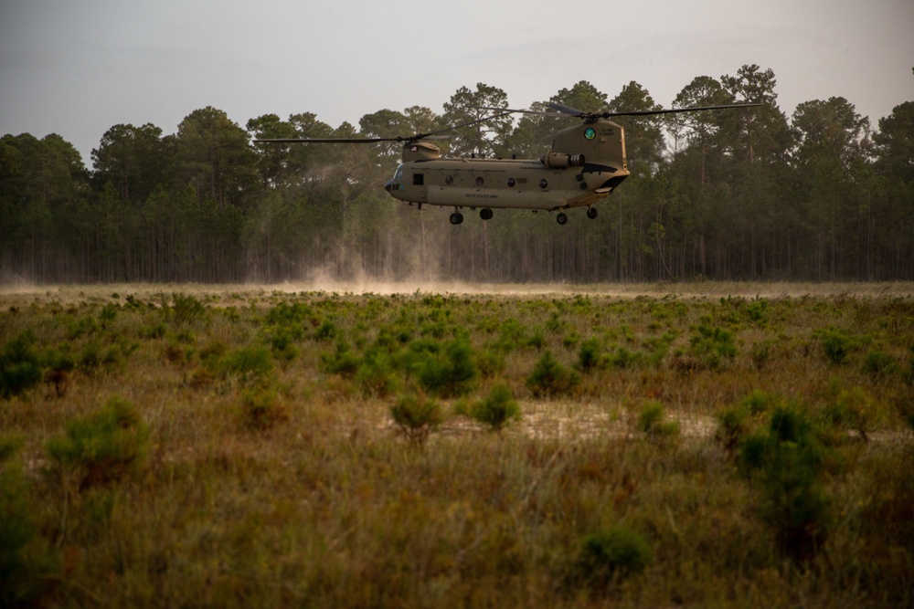 U.S. Army Best Squad Competition Day 7 helicopter movement