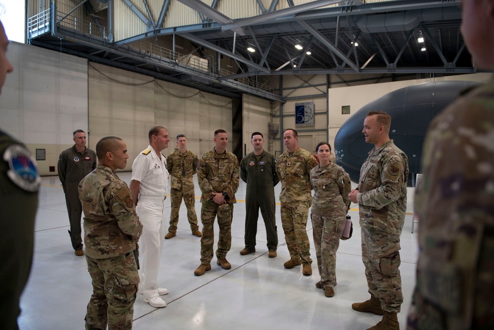 U.S. Navy Adm.Stuart Munsch visits Grand Forks Air Force Base