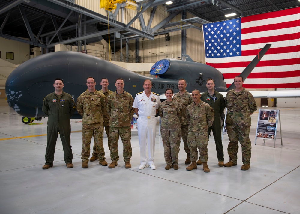 U.S. Navy Adm.Stuart Munsch visits Grand Forks Air Force Base