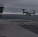 Marine Medium Tiltrotor Squadron (VMM) 365 lands MV-22B Ospreys aboard the Royal Navy's HMS Prince of Wales