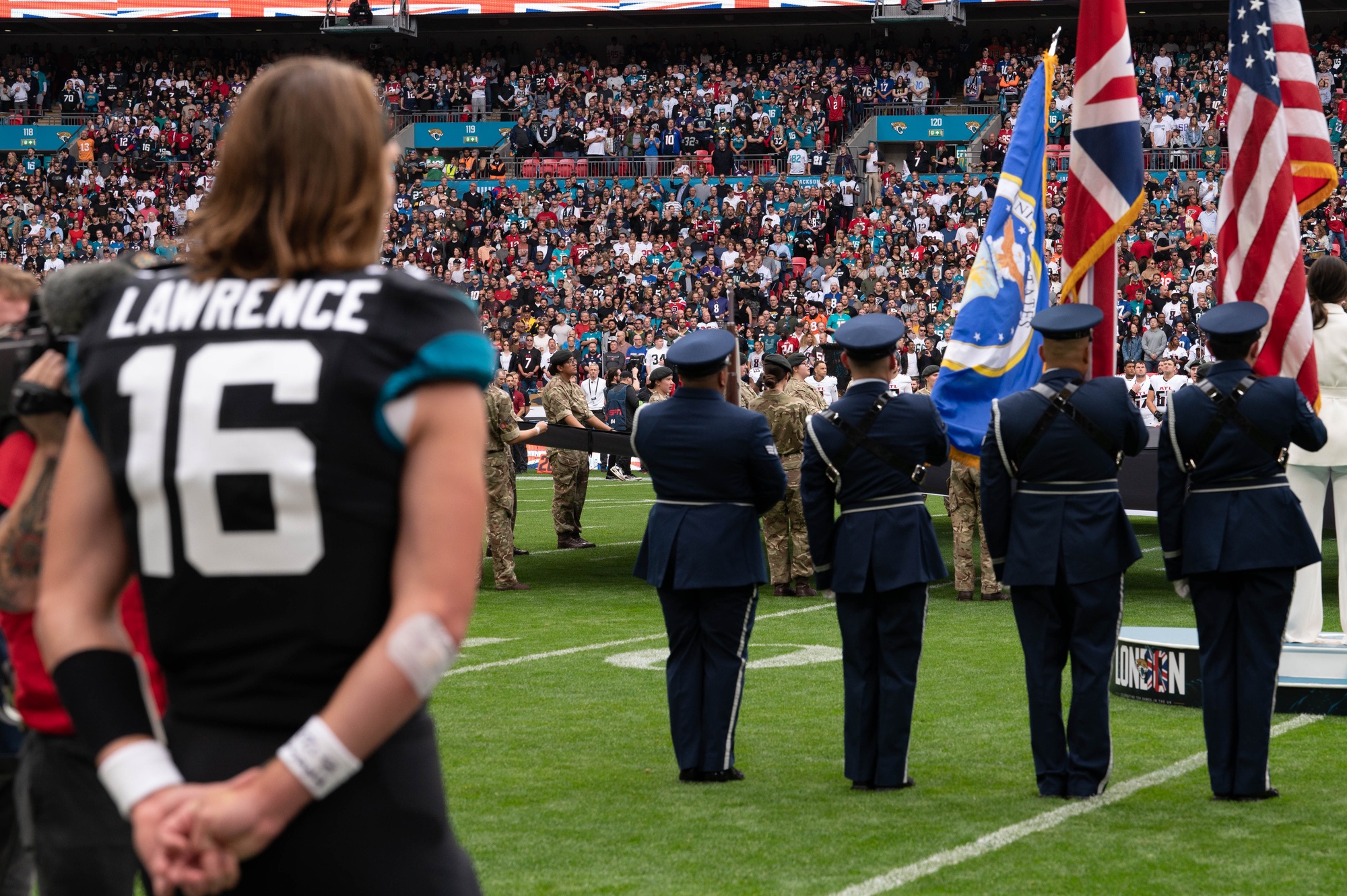 Jaguars honor service members during game against Falcons