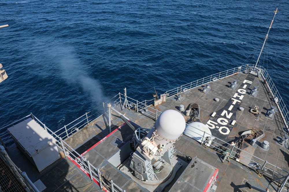 USS Carter Hall (LSD 50) Conducts Live-Fire Exercise, Oct. 2, 2023