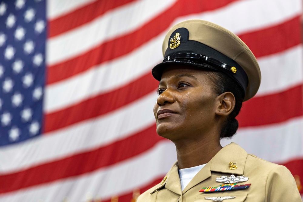 Abraham Lincoln hosts chief pinning ceremony