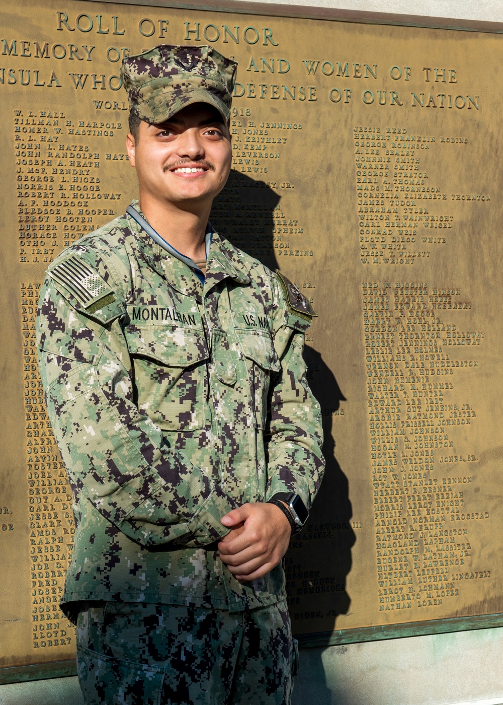 Sailor poses for photo