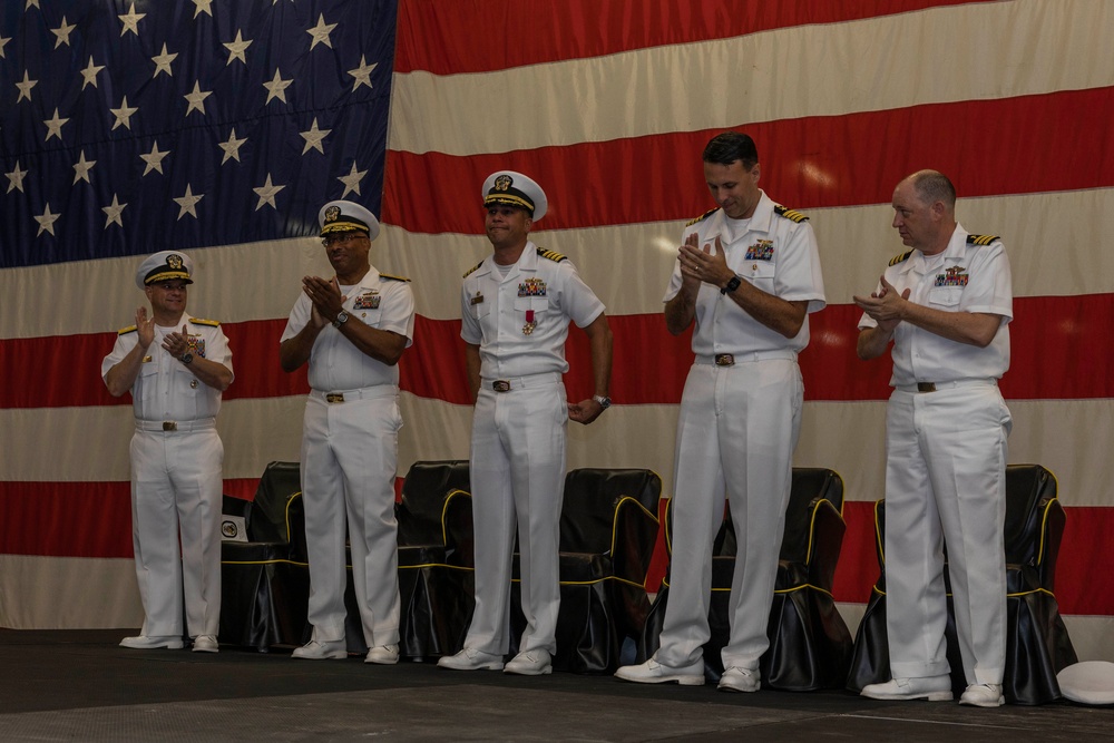 USS Wasp Holds Change of Command Ceremony