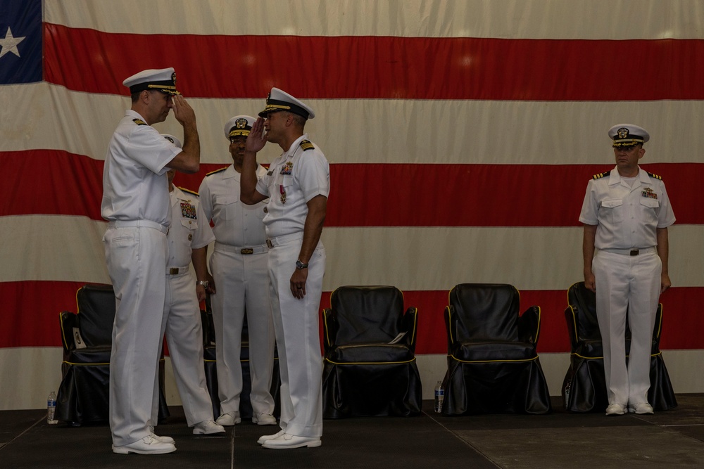 USS Wasp Holds Change of Command Ceremony