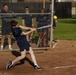 Service Members Play in a Softball Tournament