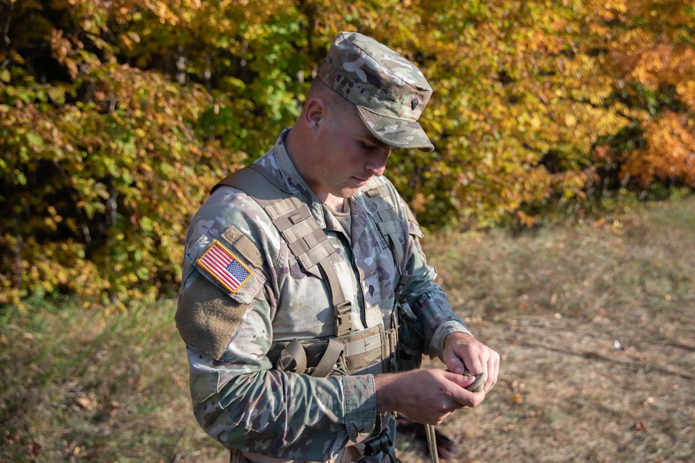 Soldiers with the 10th Mountain Division conducted a rappelling and rope management lane during Alpine Readiness Week, Oct. 3, 2023, on Fort Drum, New York.