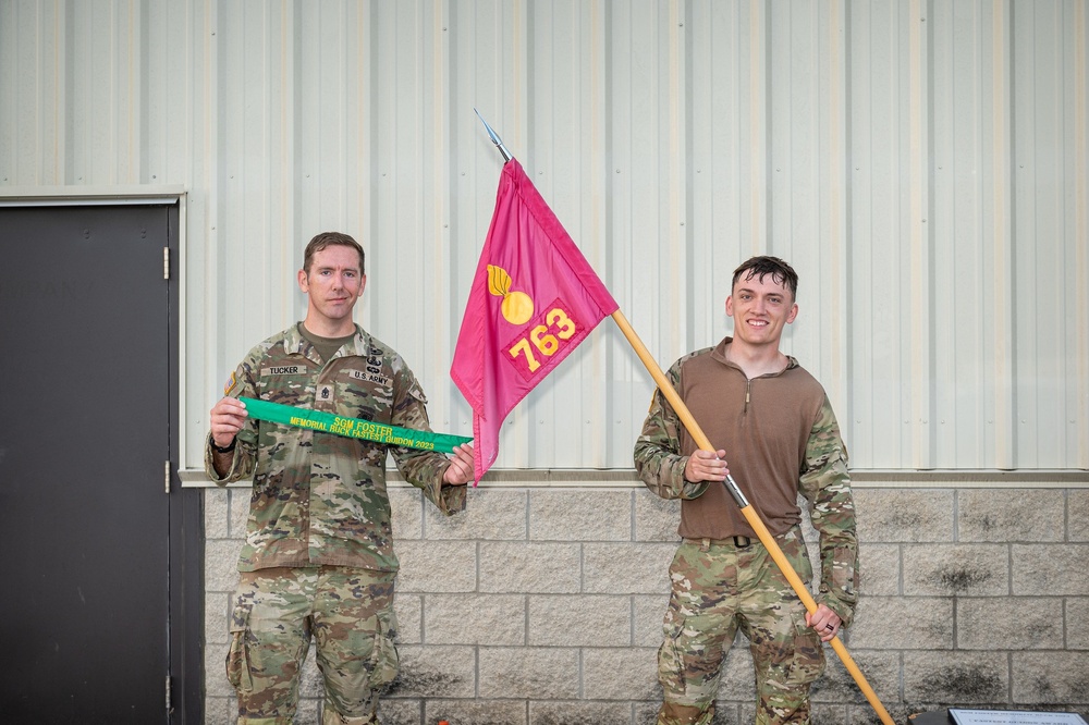 Fort Leonard Wood Soldiers march to honor Explosive Ordnance Disposal sergeant major