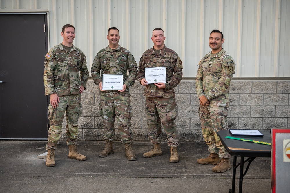 Fort Leonard Wood Soldiers march to honor Explosive Ordnance Disposal sergeant major