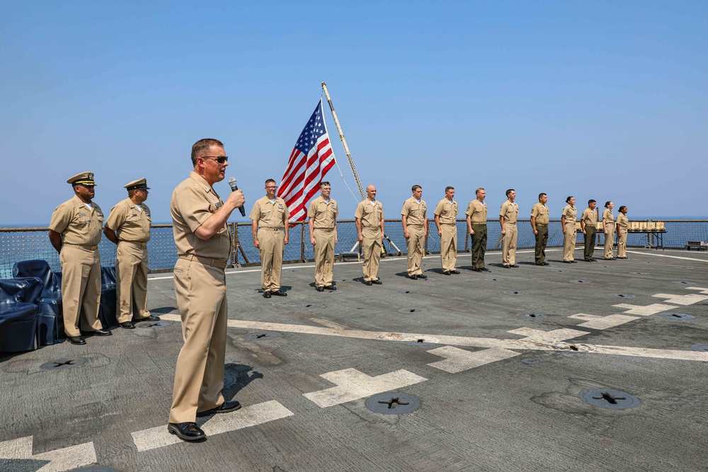 USS Carter Hall (LSD 50) Conducts Chief Pinning Ceremony, Sept. 29, 2023