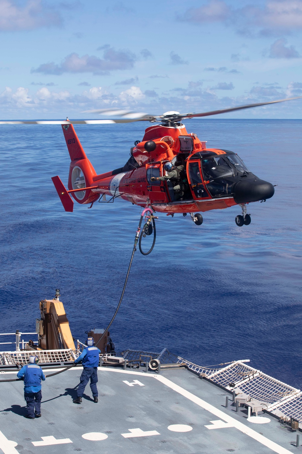 USCGC Munro Conducts Helicopter In-flight Refueling