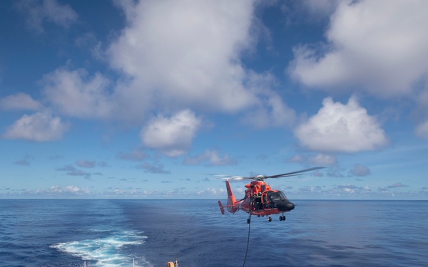USCGC Munro Conducts Helicopter In-flight Refueling