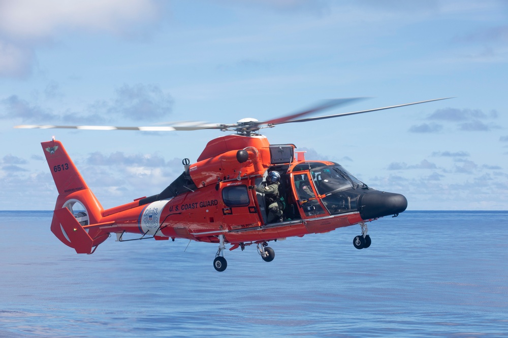 USCGC Munro Conducts Helicopter In-flight Refueling