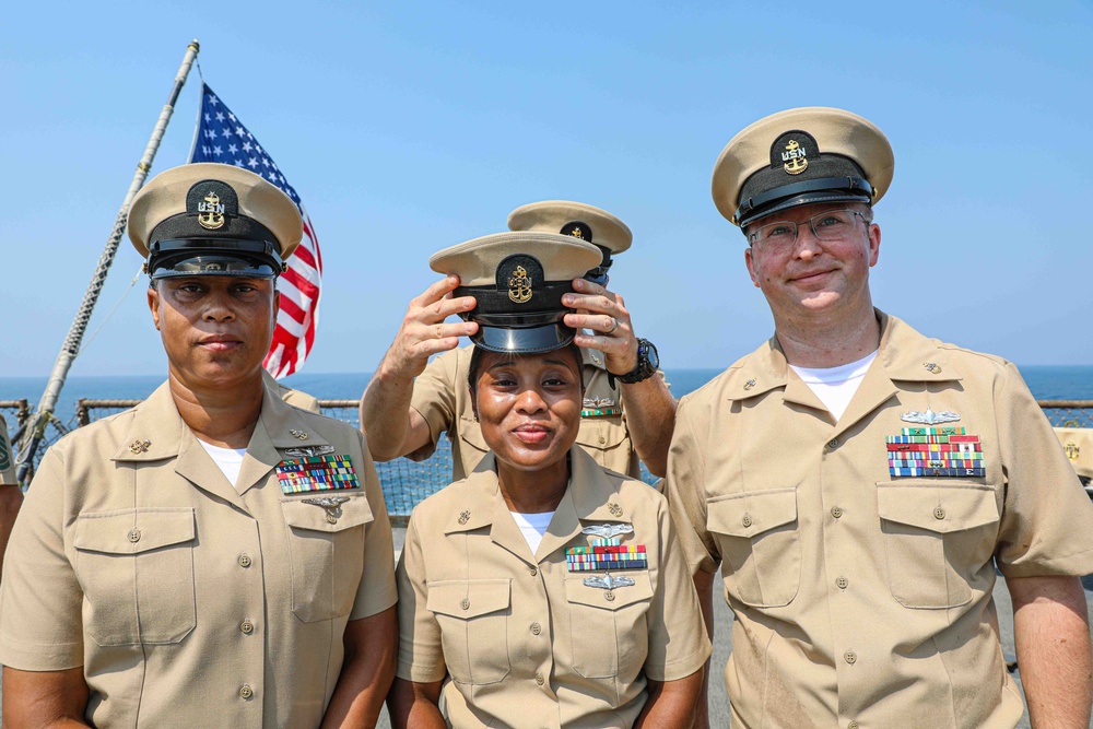 USS Carter Hall (LSD 50) Conducts Chief Pinning Ceremony, Sept. 29, 2023