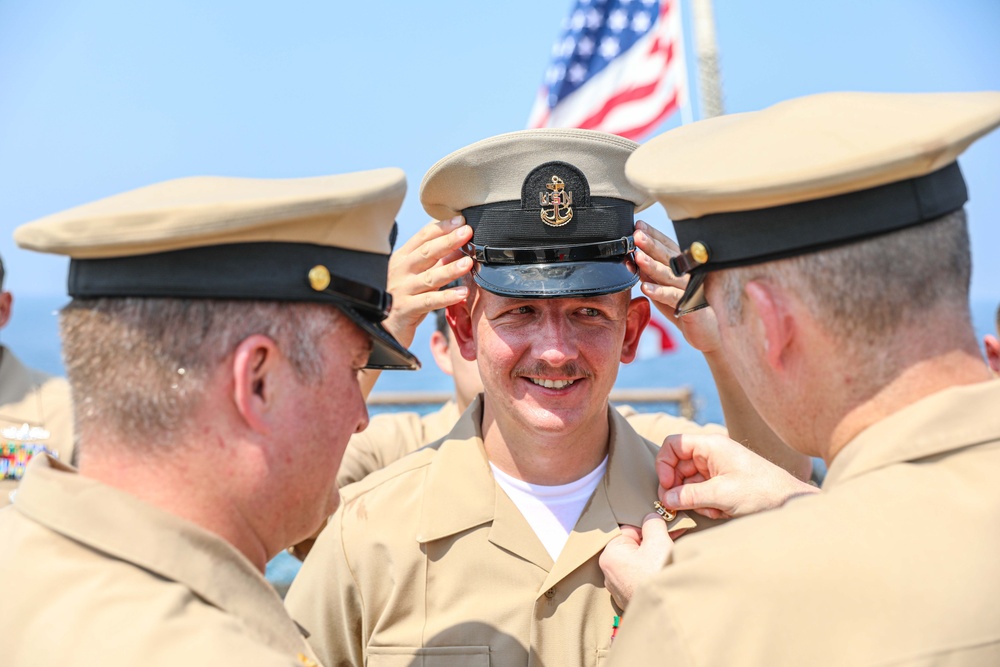 USS Carter Hall (LSD 50) Conducts Chief Pinning Ceremony, Sept. 29, 2023