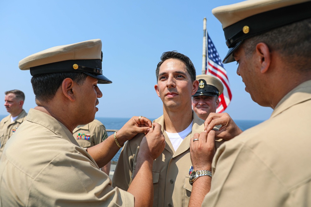 USS Carter Hall (LSD 50) Conducts Chief Pinning Ceremony, Sept. 29, 2023