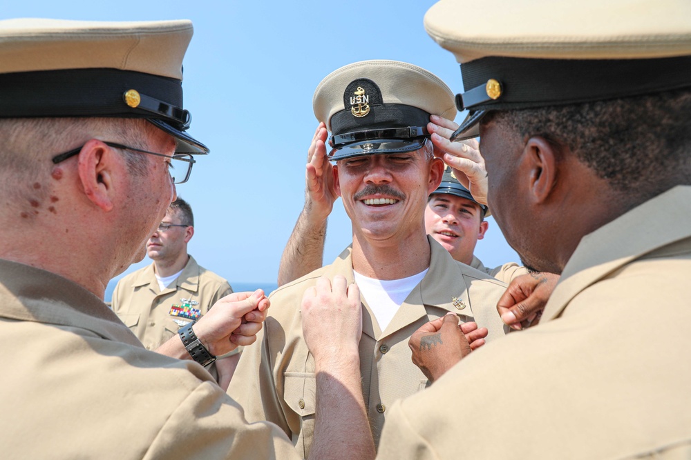 USS Carter Hall (LSD 50) Conducts Chief Pinning Ceremony, Sept. 29, 2023