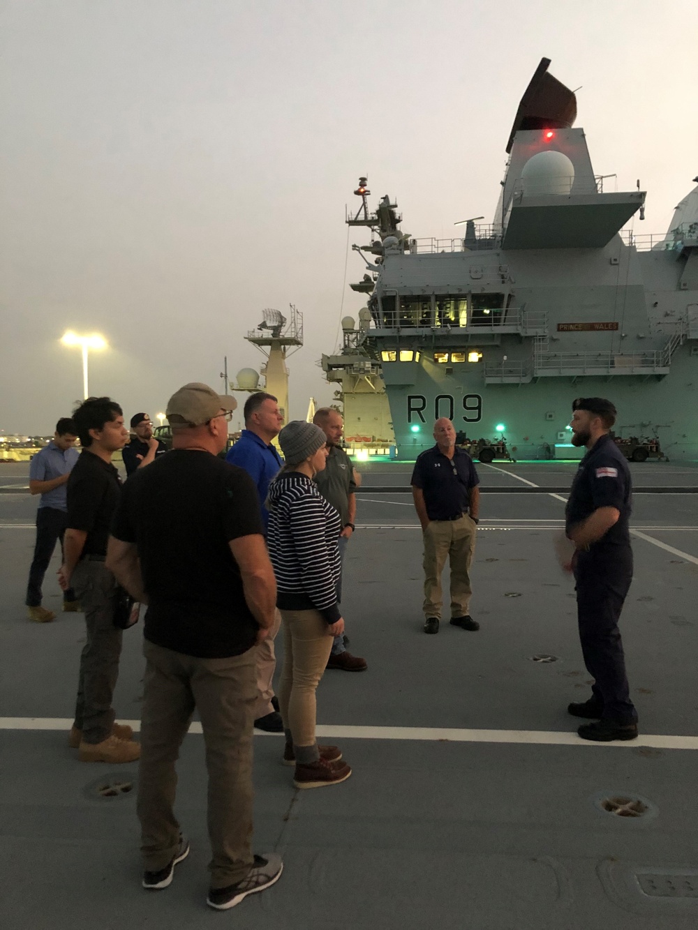 PAX ITF Team Flight Deck Familiarization on U.K. HMS Prince of Wales