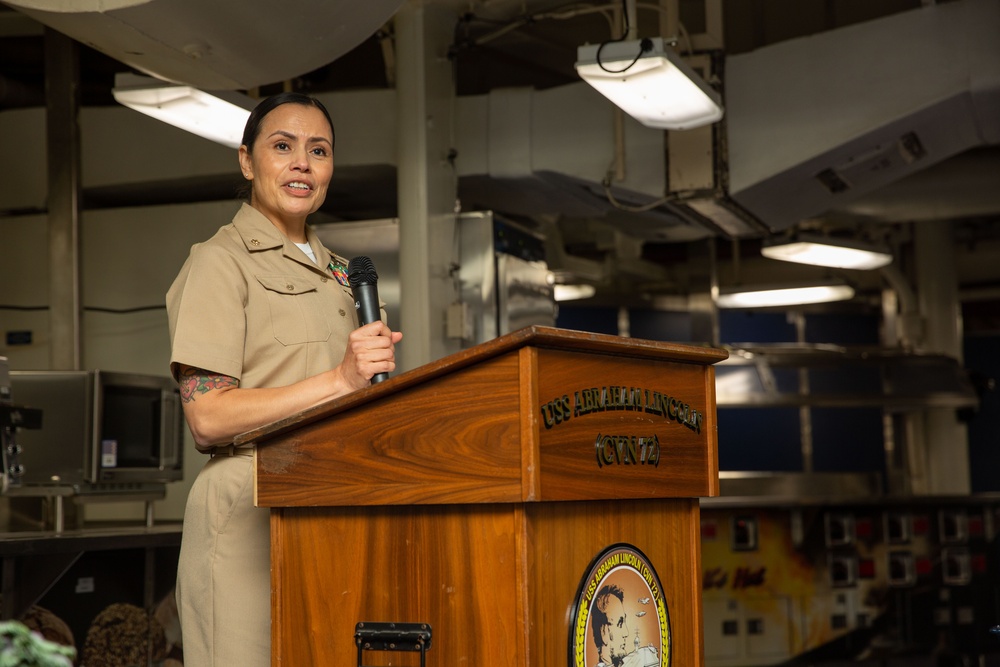 Abraham Lincoln Sailors celebrate Hispanic Heritage Month