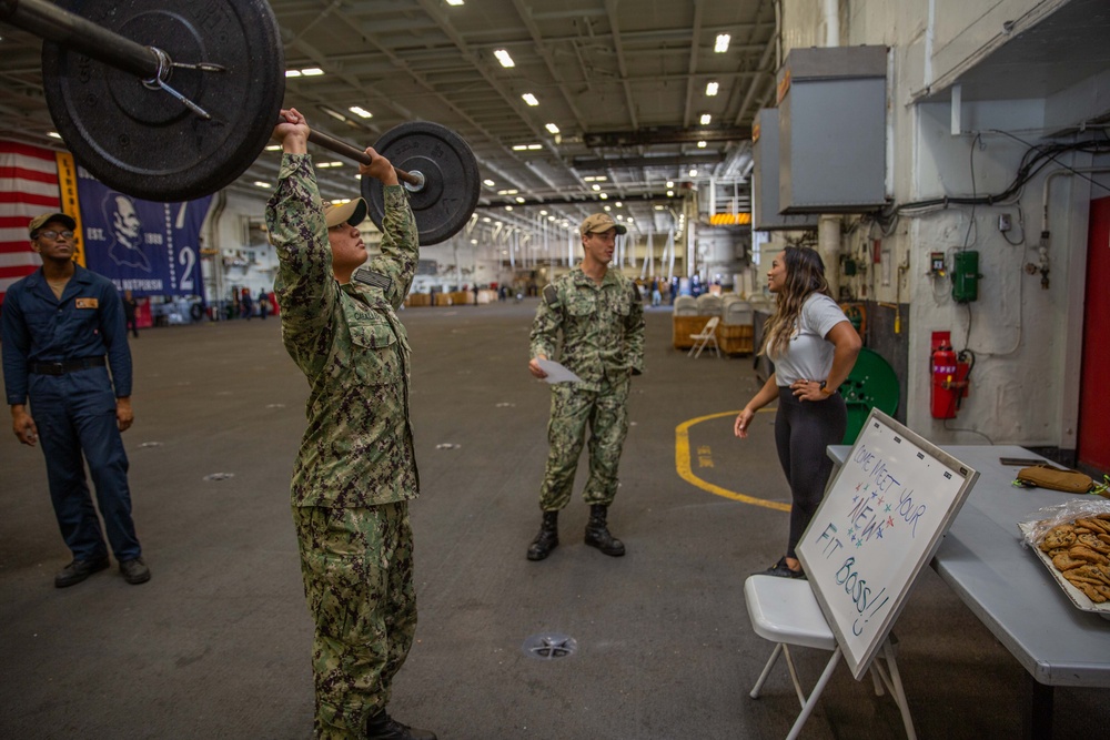 Abraham Lincoln Sailors meet their new Fit Boss