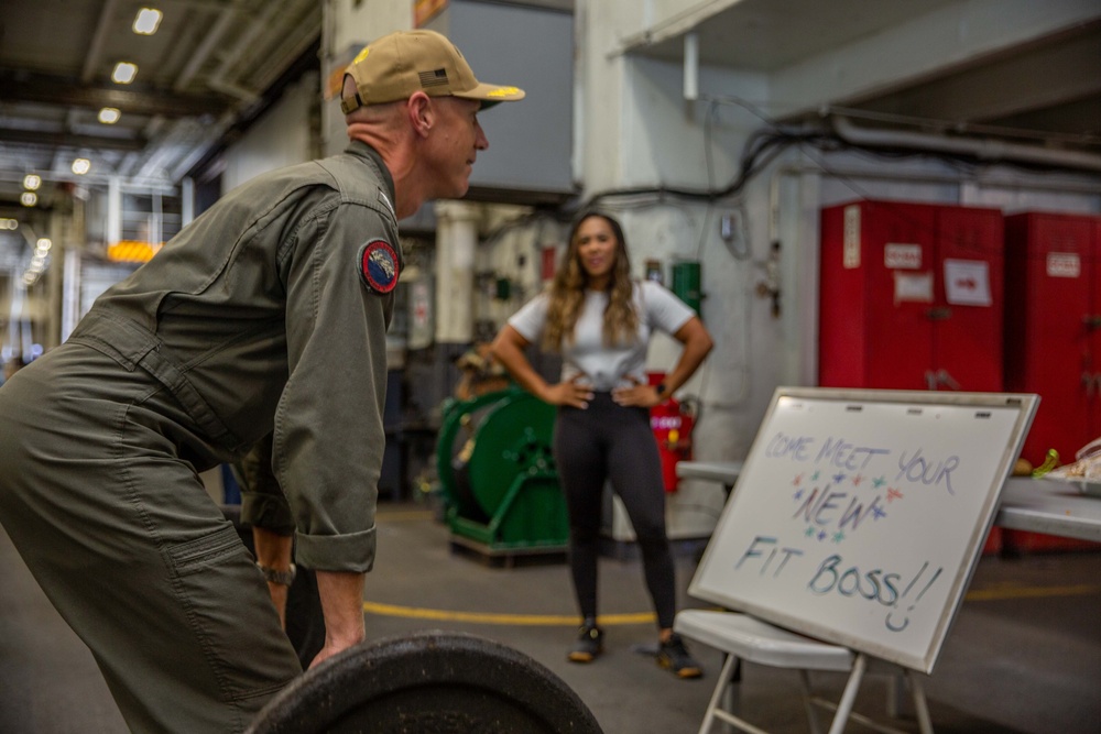 Abraham Lincoln Sailors meet their new Fit Boss