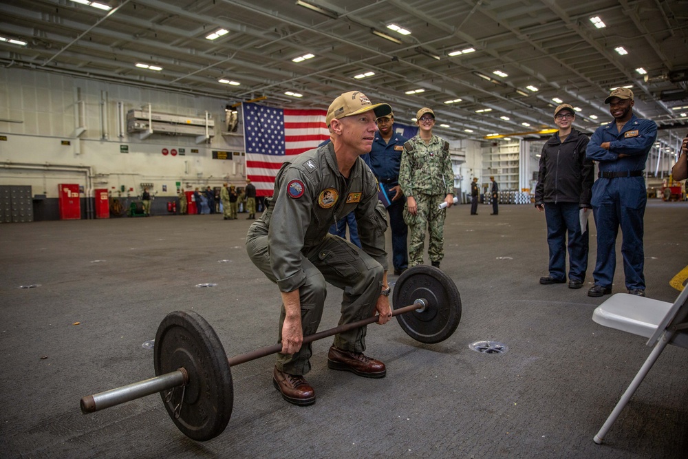 Abraham Lincoln Sailors meet their new Fit Boss