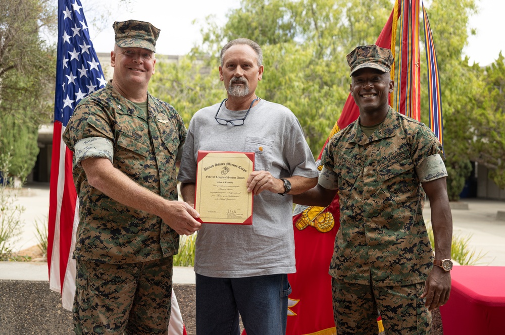 MCI-West civilians receive awards for dedicated federal service