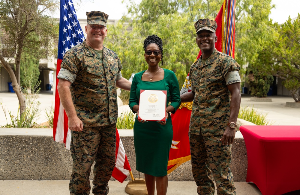 MCI-West civilians receive awards for dedicated federal service