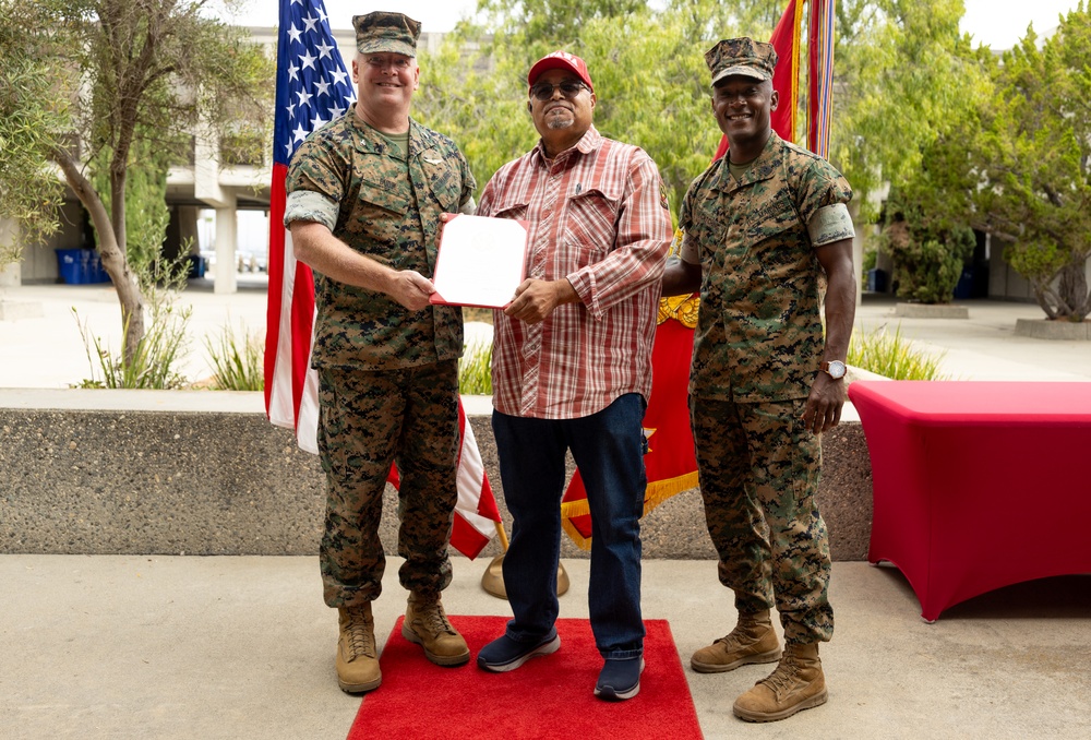 MCI-West civilians receive awards for dedicated federal service