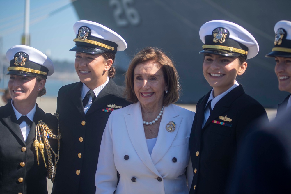 Secretary of the Navy visits the crew of USS John P. Murtha