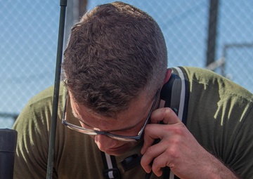 Spectrum warfare Marines set up gear during WTI 1-24
