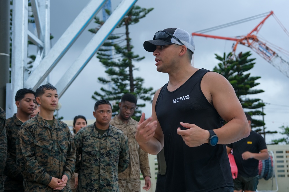 Marines with the 31st MEU conduct basic swim qualification