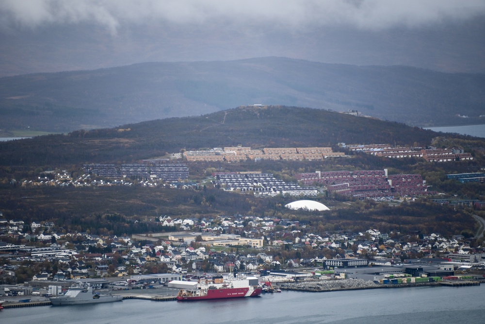 U.S. Coast Guard Healy moors in Tromsø, Norway