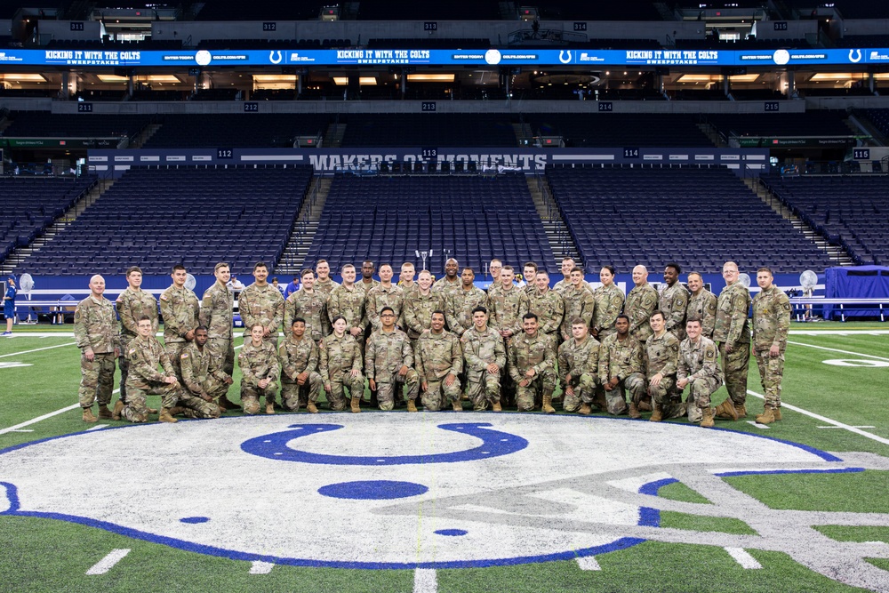 Soldiers and Airmen Support Opening Ceremonies for the Colts' Week 4 Game Against the Los Angeles Rams