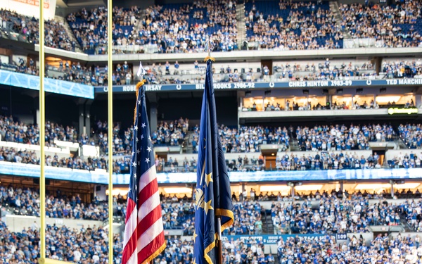Soldiers and Airmen Support Opening Ceremonies for the Colts' Week 4 Game Against the Los Angeles Rams