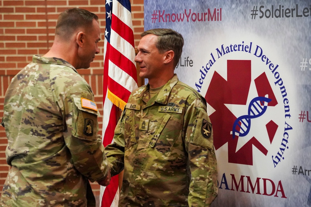 USAMMDA team gathers for promotion ceremony, command town hall, awards presentation