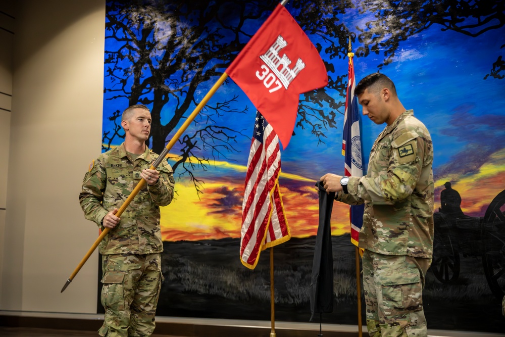 The transition of the 133rd Engineer Support Company to the 307th Engineer Utilities Detachment